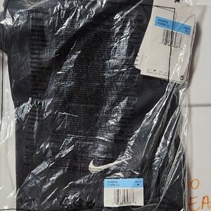 Nike Black Athletic Shorts LACROSSE M  WHITE Swoosh